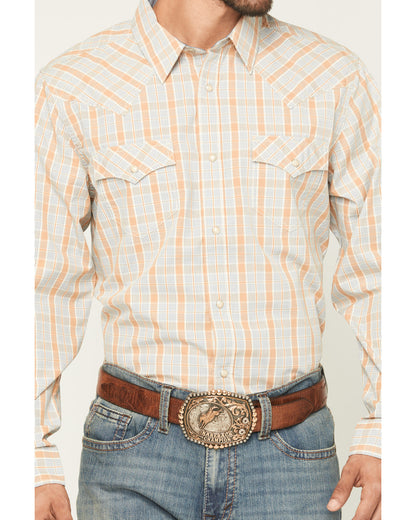 Men's Tanhue Plaid Print Long Sleeve Snap Western Shirt | Cody James Clothing