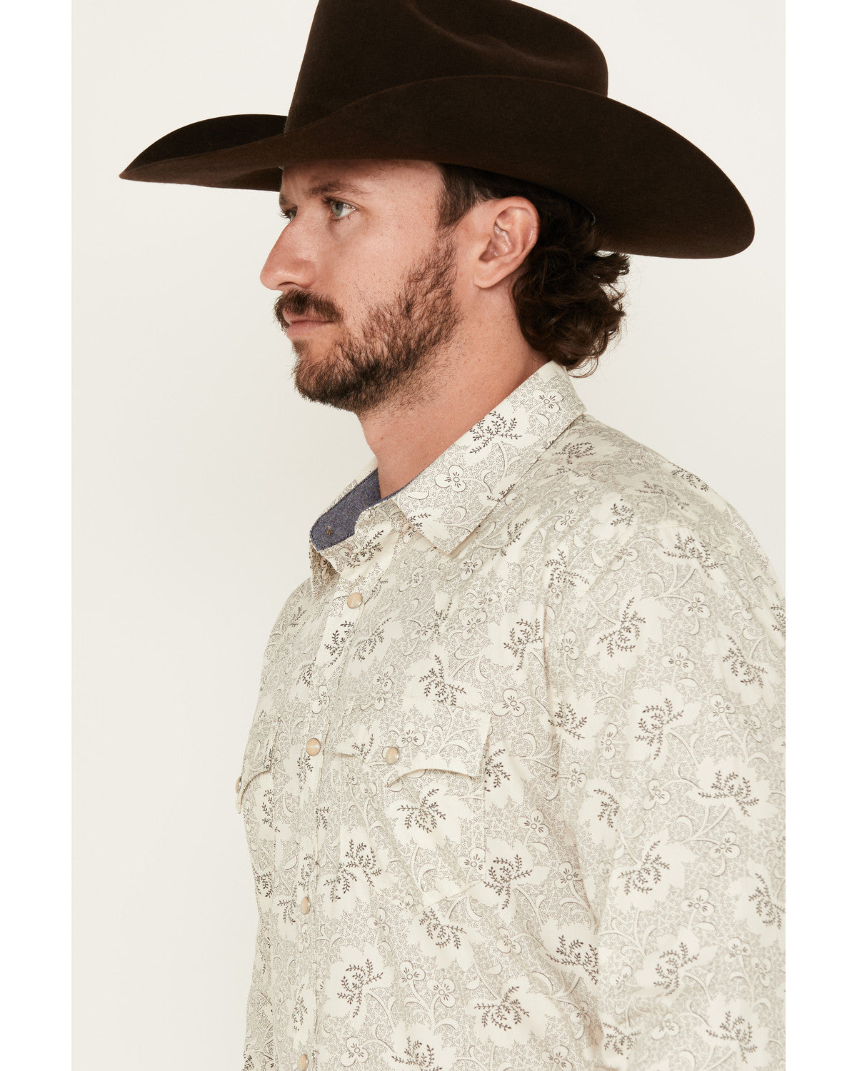 Men's Treven Floral Print Long Sleeve Snap Western Shirt | Cody James Clothing