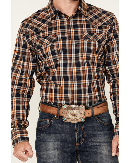 Men's Winfield Plaid Print Long Sleeve Snap Western Shirt | Cody James Clothing