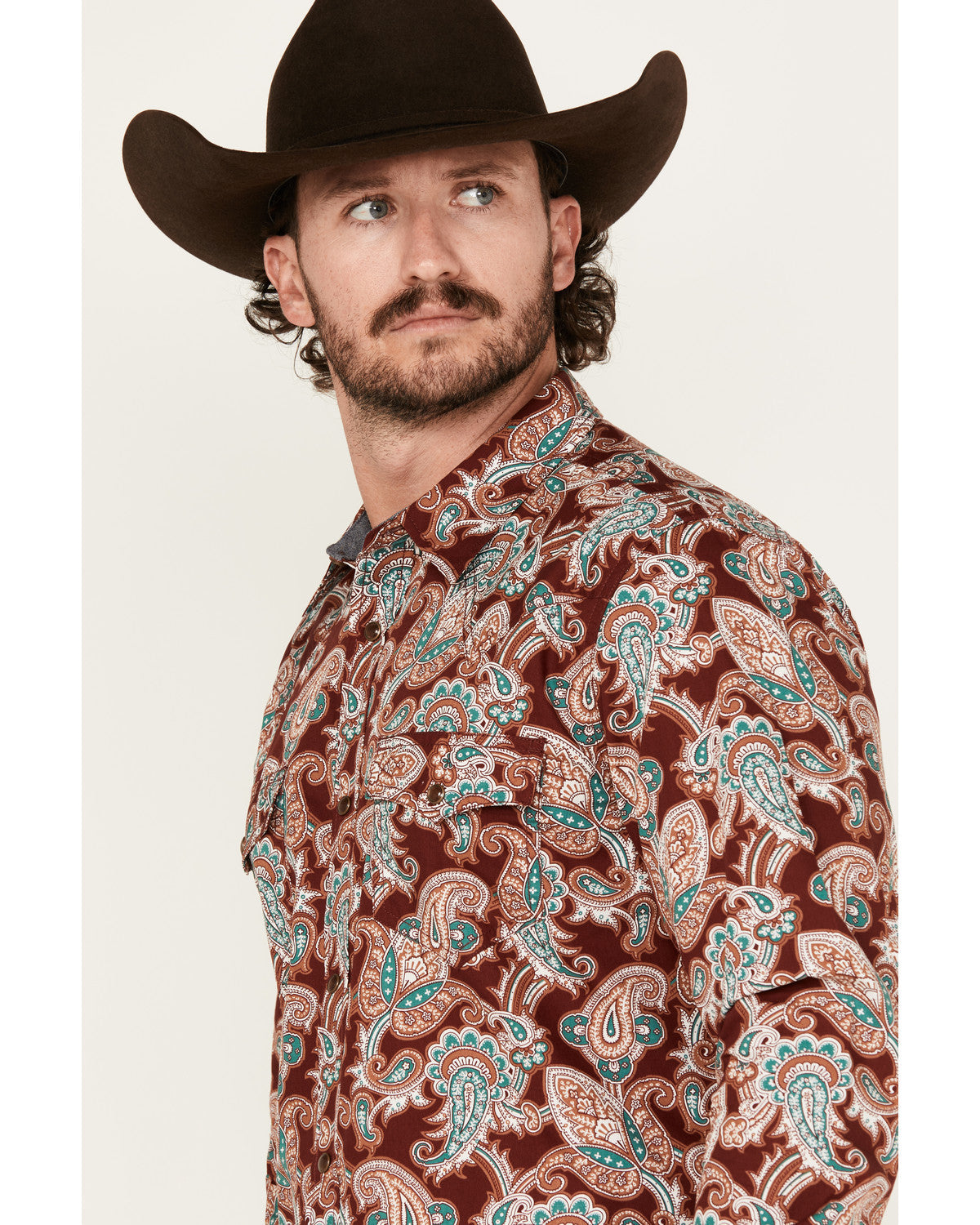 Men's Noah Paisley Print Long Sleeve Snap Western Shirt - T | Cody James Clothing|Sale