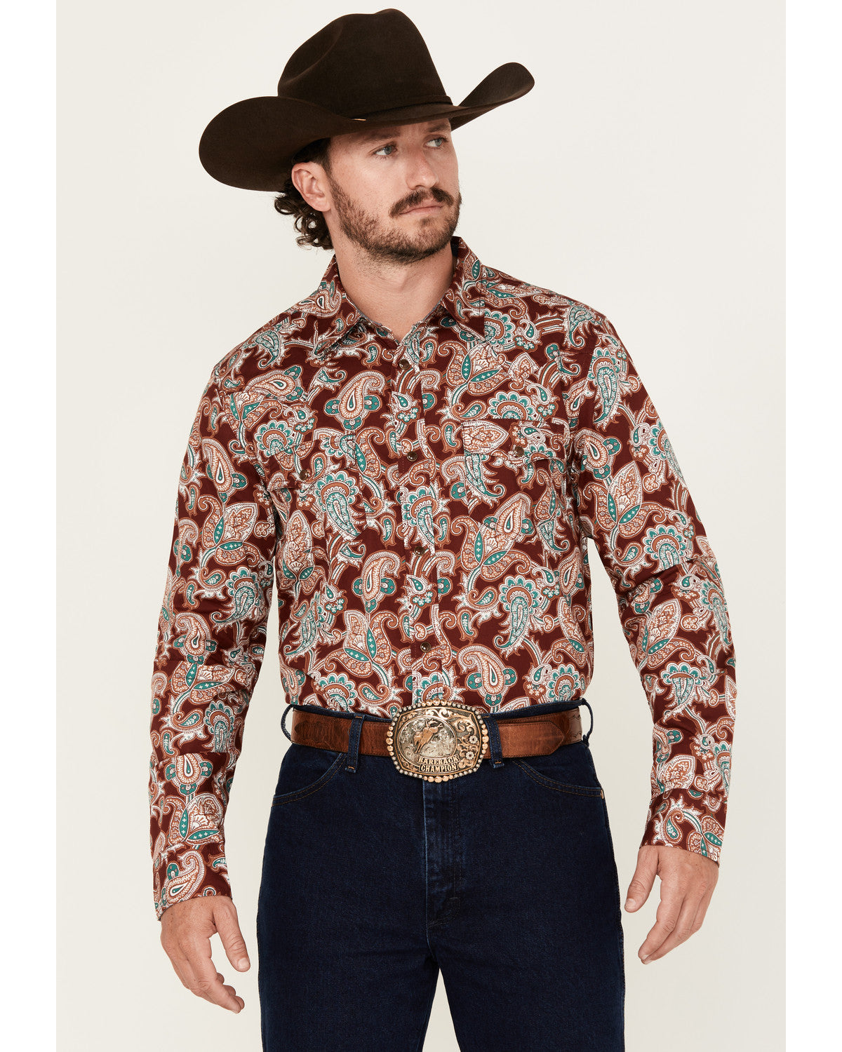 Men's Noah Paisley Print Long Sleeve Snap Western Shirt | Cody James Clothing|Sale