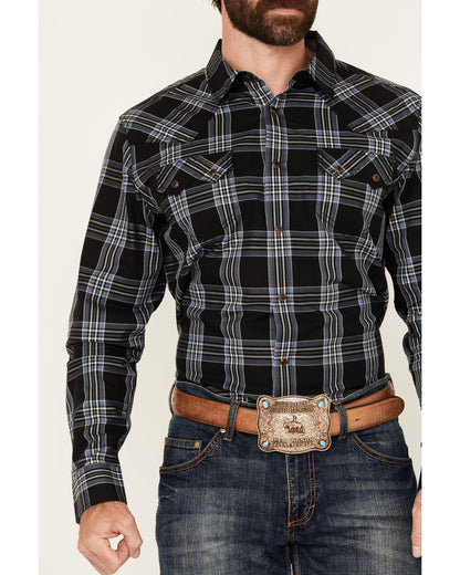 Men's Irving Plaid Print Long Sleeve Snap Western Shirt - B | Cody James Clothing|Sale