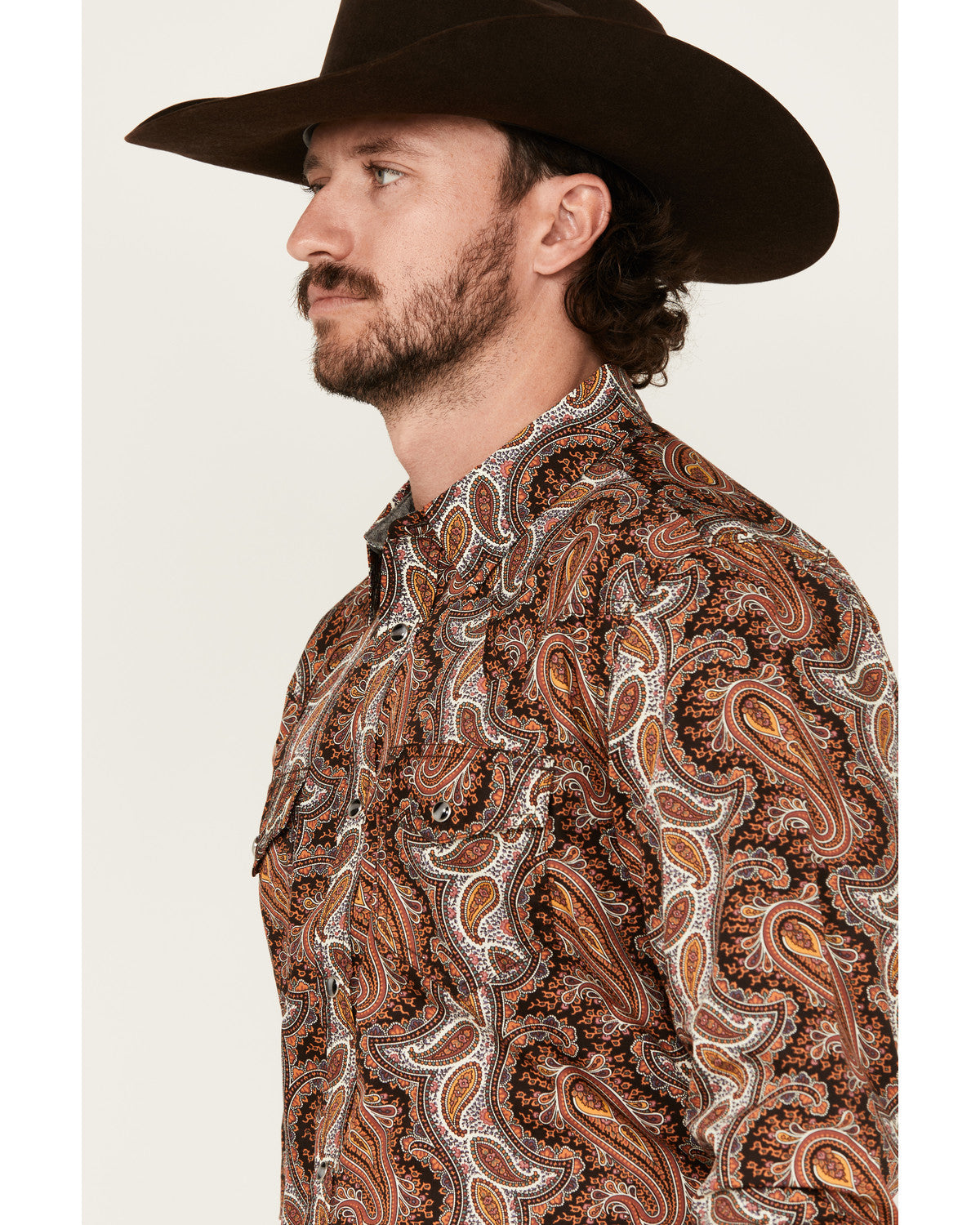 Men's Dennis Paisley Print Long Sleeve Snap Western Shirt | Cody James Clothing|Sale