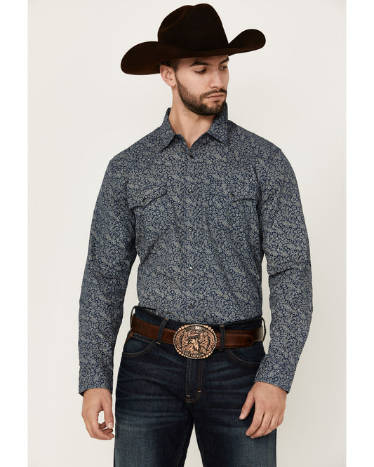 Men's Grande Floral Print Long Sleeve Pearl Snap Western Sh | Cody James Clothing