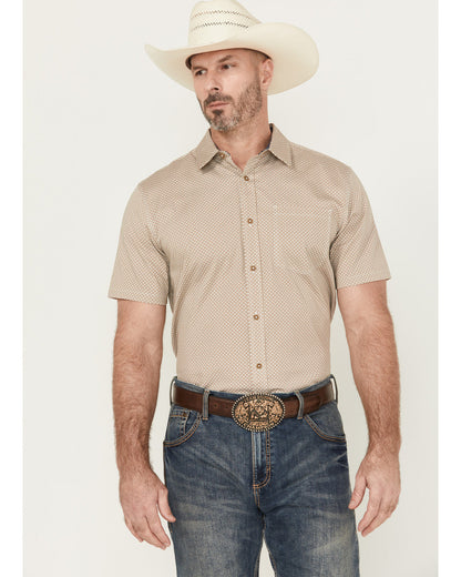 Men's Grill And Greet Geo Print Short Sleeve Button-Down St | Cody James Clothing