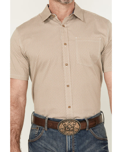 Men's Grill And Greet Geo Print Short Sleeve Button-Down St | Cody James Clothing