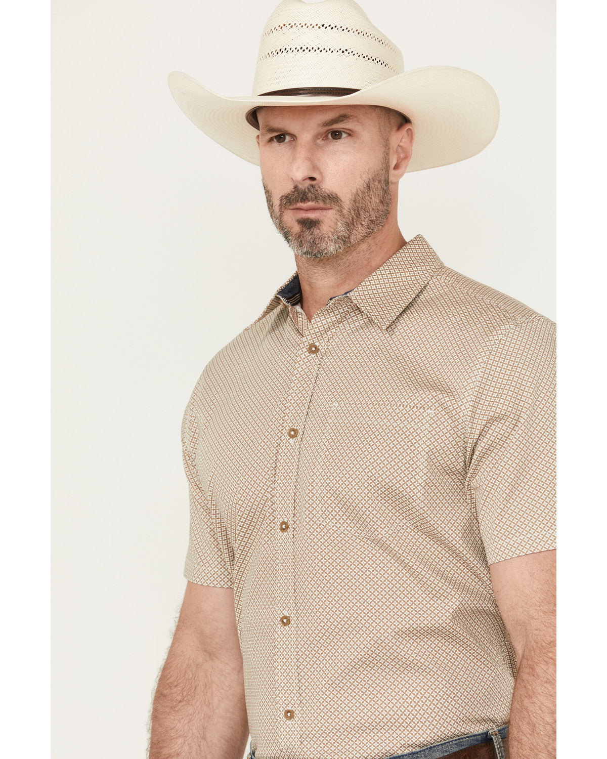 Men's Grill And Greet Geo Print Short Sleeve Button-Down St | Cody James Clothing
