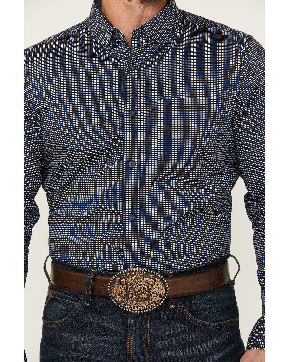 Men's Chris Geo Print Long Sleeve Button-Down Stretch Weste | Cody James Clothing