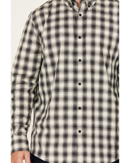 Men's Palamino Plaid Print Long Sleeve Button-Down Stretch | Cody James Clothing