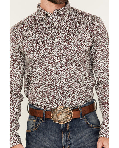 Men's Country Paisley Print Long Sleeve Button-Down Stretch | Cody James Clothing|Sale