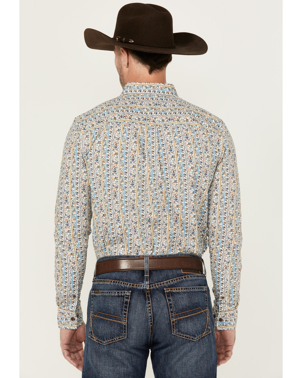 Men's Wells Floral Striped Print Long Sleeve Button-Down St | Cody James Clothing|Sale