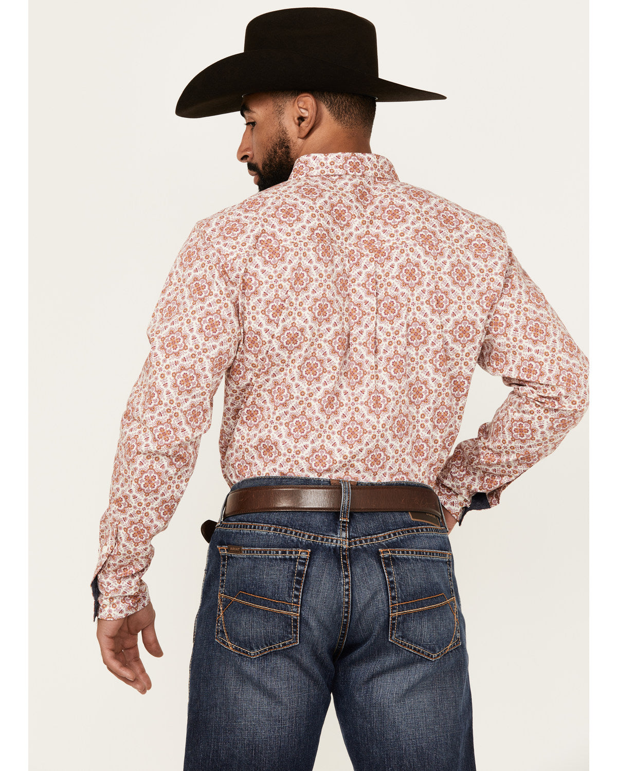 Men's Lucky One Medallion Print Long Sleeve Button-Down Str | Cody James Clothing|Sale