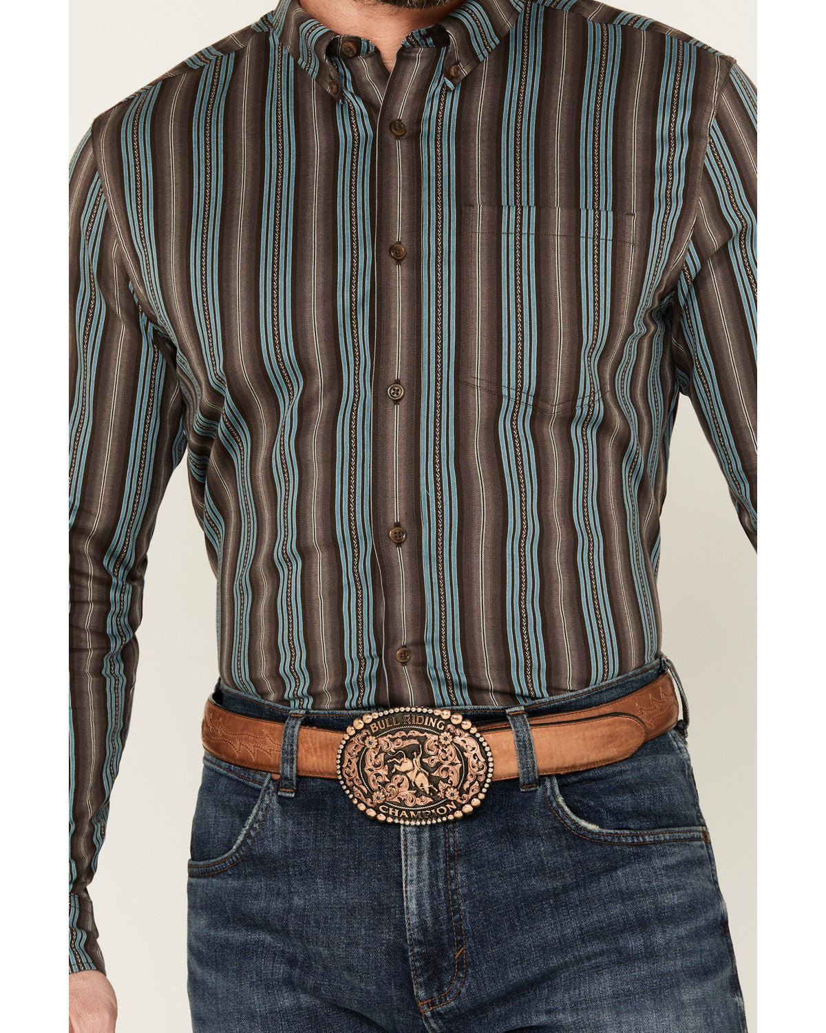 Men's Boa Dobby Striped Print Long Sleeve Button-Down Stret | Cody James Clothing|Sale