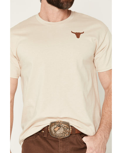Men's Bull Skull Embroidered Short Sleeve Graphic T-Shirt | Cody James Clothing
