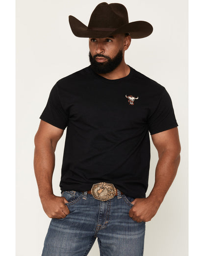 Men's Skull and Snake Embroidered Short Sleeve Graphic T-Sh | Cody James Clothing