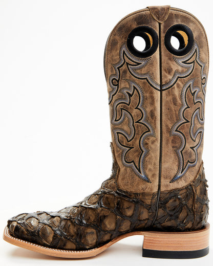 Men's Exotic Pirarucu Western Boots - Broad Square Toe | Cody James Boots