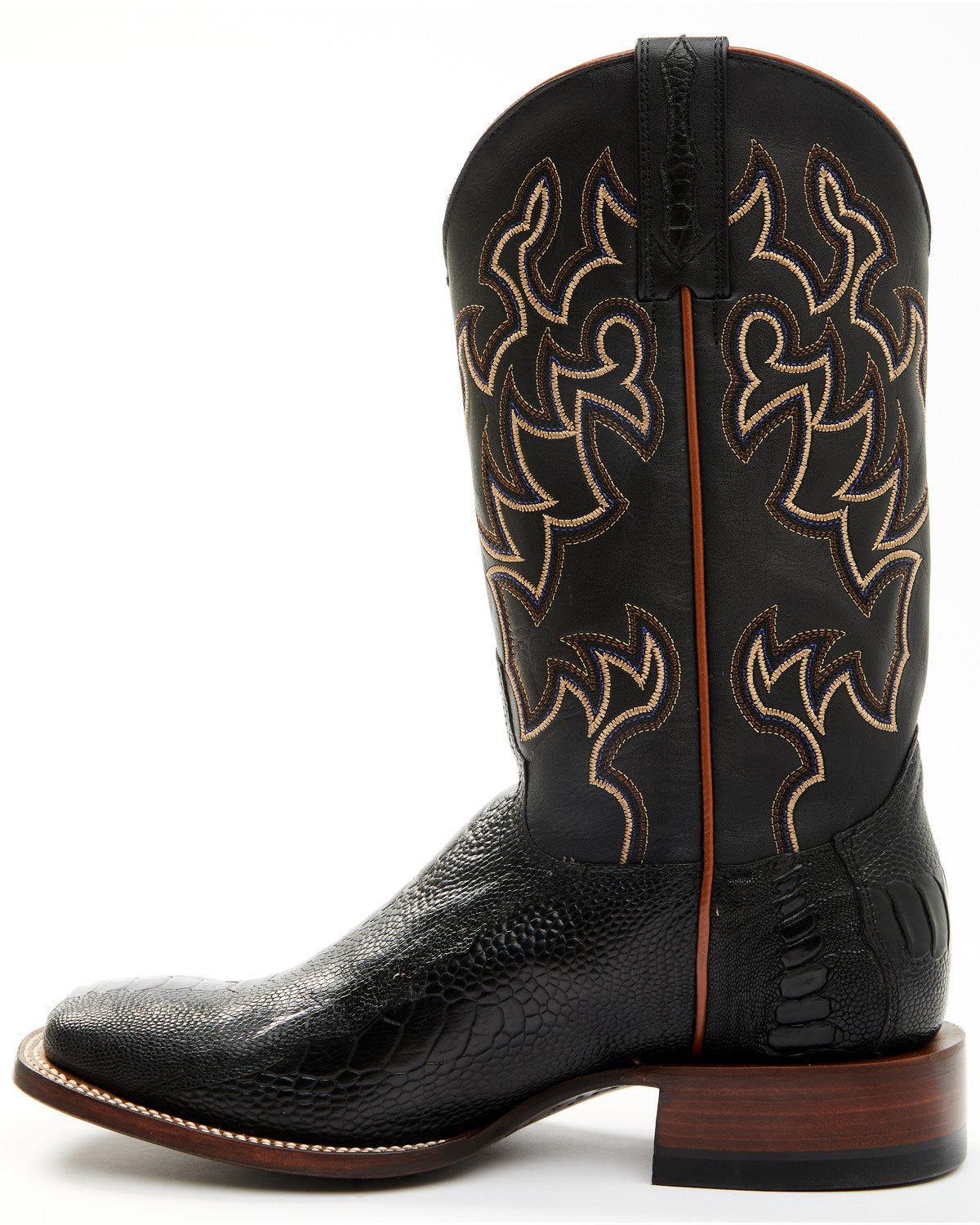 Men's Exotic Ostrich Leg Western Boots - Broad Square Toe | Cody James Boots
