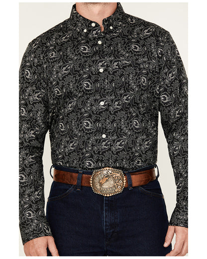 Men's Parker Paisley Print Long Sleeve Button-Down Stretch | Cody James Clothing