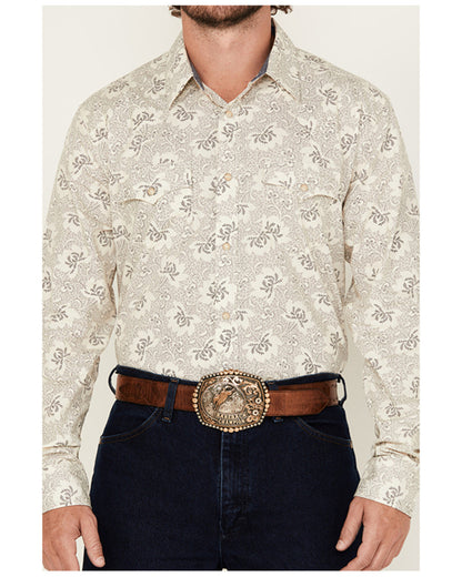 Men's Treven Floral Print Long Sleeve Snap Western Shirt - | Cody James Clothing