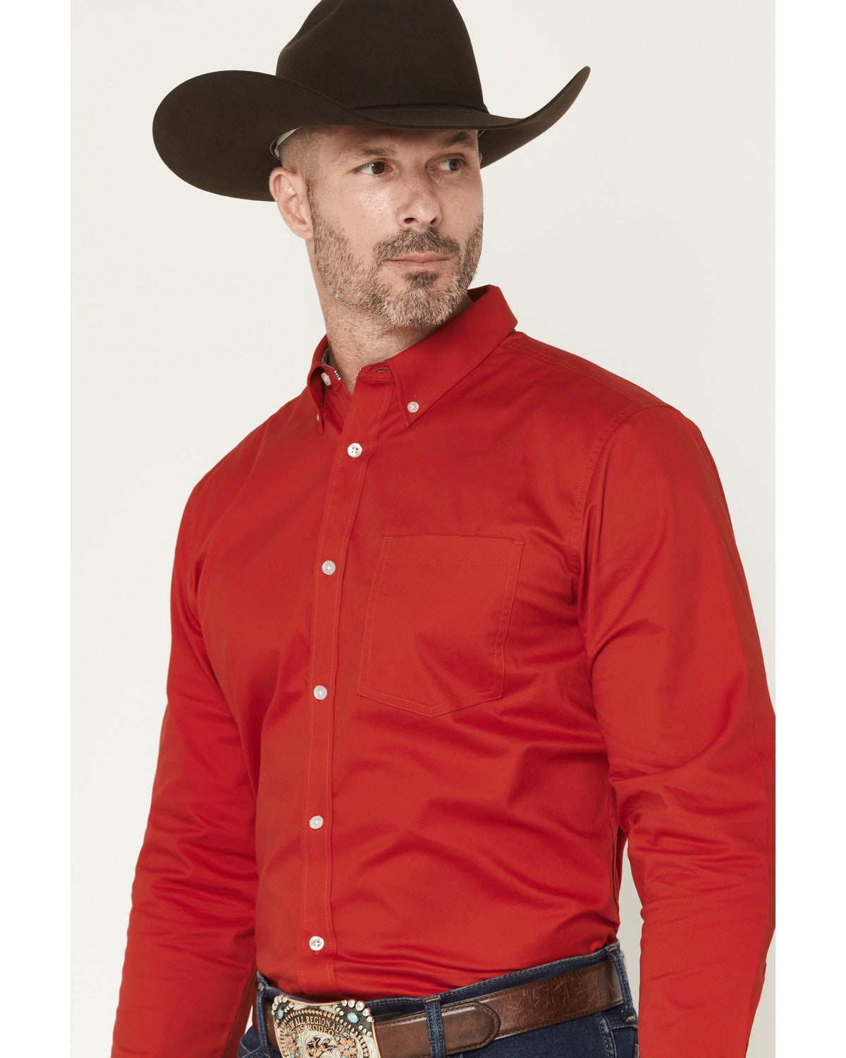 Men's Performance Twill Solid Long Sleeve Button-Down Stret | Cody James Clothing|Sale