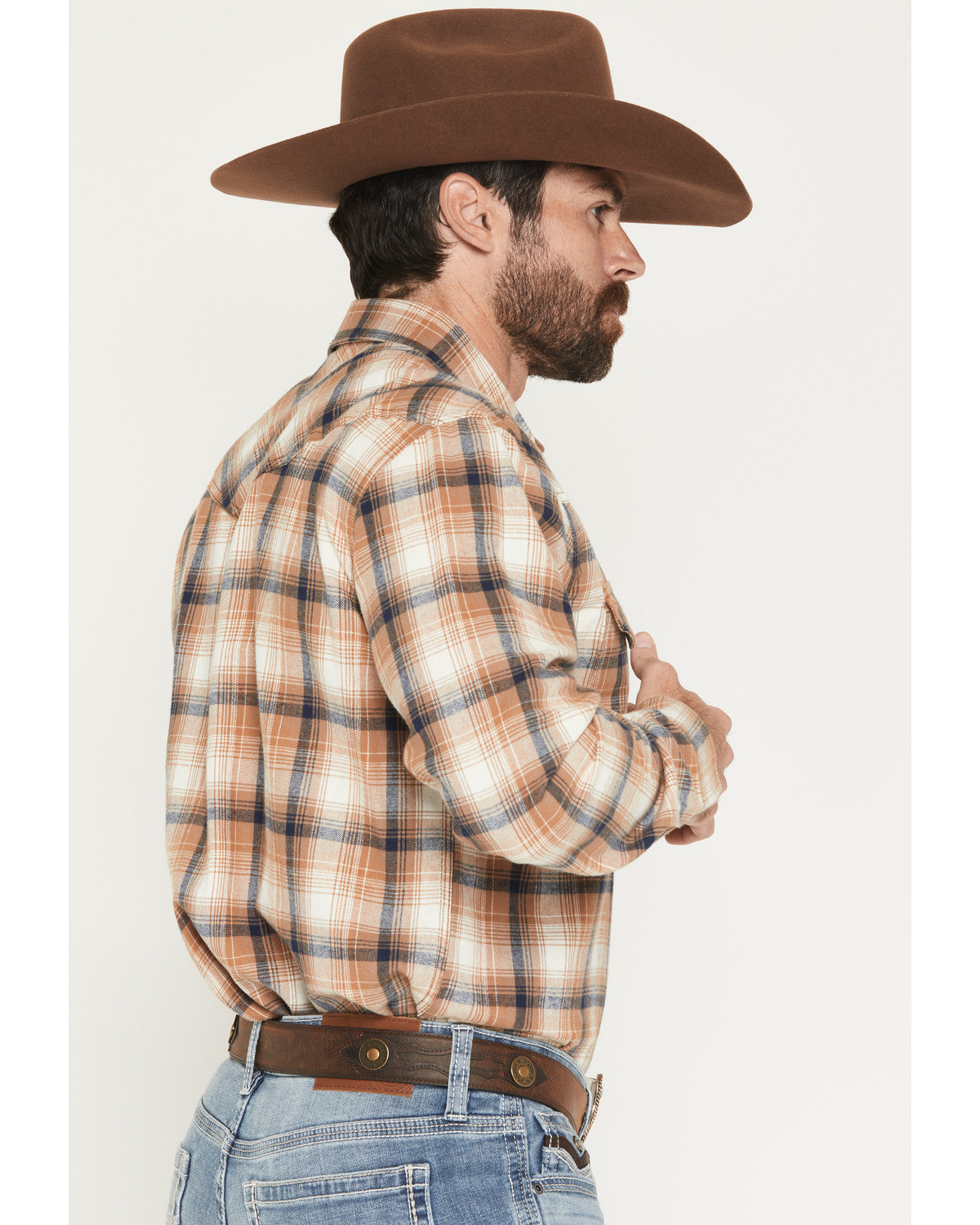 Men's Bravo Plaid Print Long Sleeve Snap Flannel Shirt - Ta | Cody James Clothing|Sale