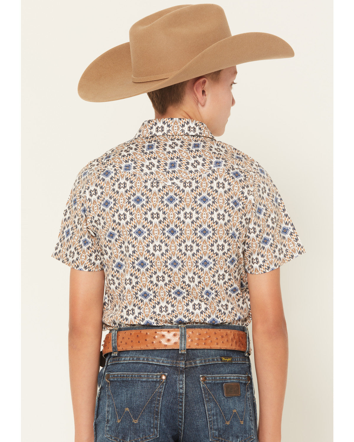 Boys' High Plains Southwestern Print Short Sleeve Snap West | Cody James Clothing|Boys