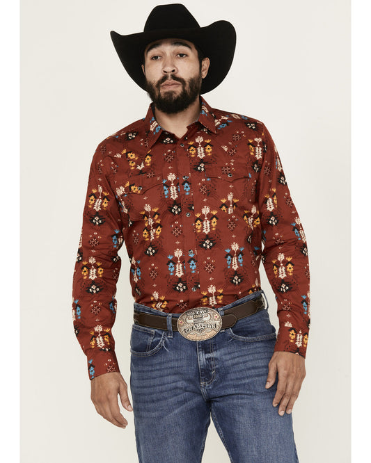 Men's Firewater Southwestern Print Long Sleeve Snap Western | Cody James Clothing|Sale