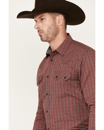 Men's Fire Mountain Long Sleeve Plaid Print Snap Western Sh | Cody James Clothing|Sale