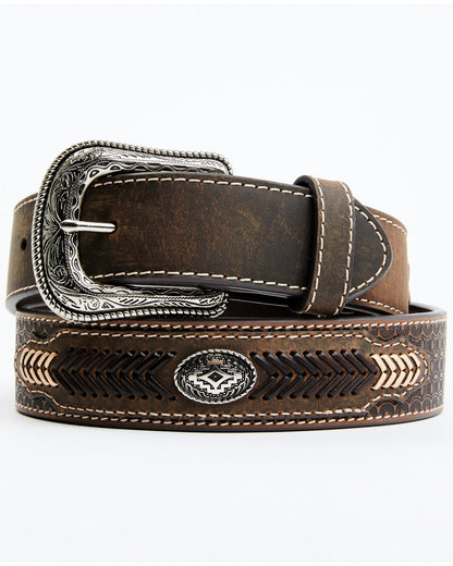 Men's Southwestern Concho Belt With Lace Detail | Cody James Accessories