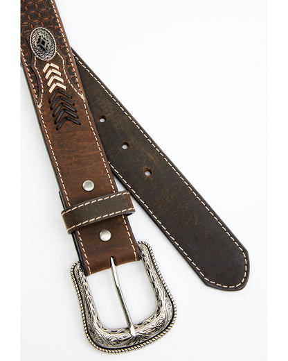 Men's Southwestern Concho Belt With Lace Detail | Cody James Accessories