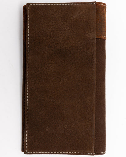 Men's Boot Stitch Long Horn Leather Checkbook Wallet | Cody James Accessories