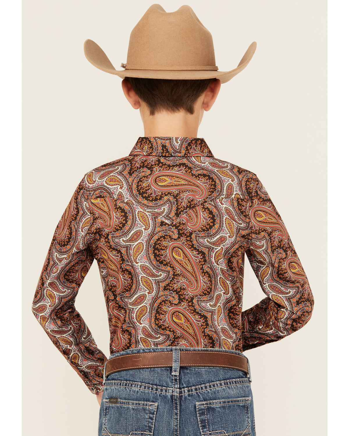 Boys' Dennis Paisley Print Long Sleeve Snap Western Shirt | Cody James Boys|Sale|Clothing