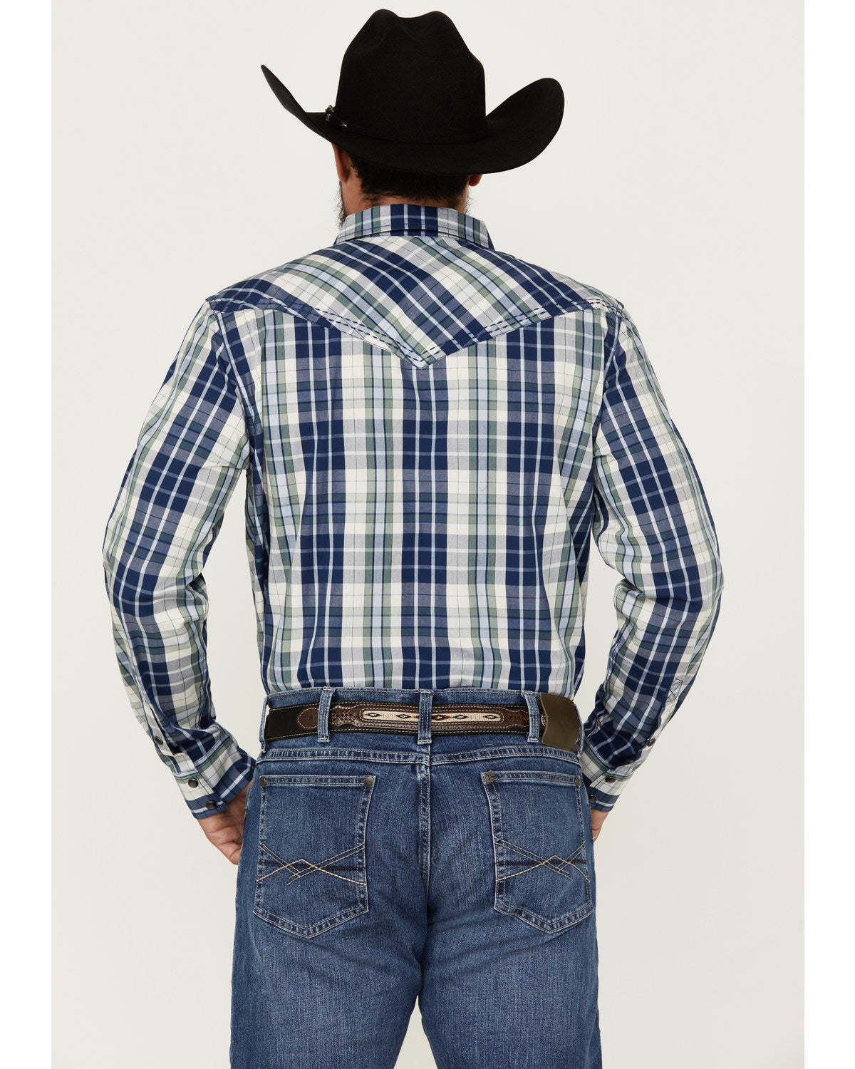 Men's Cole Plaid Print Long Sleeve Pearl Snap Western Shirt | Cody James Clothing|Sale