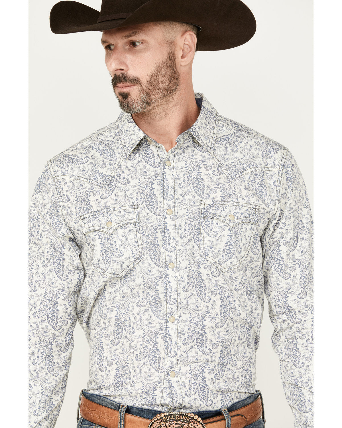 Men's Dagget Paisley Print Long Sleeve Snap Western Shirt - | Cody James Clothing|Sale