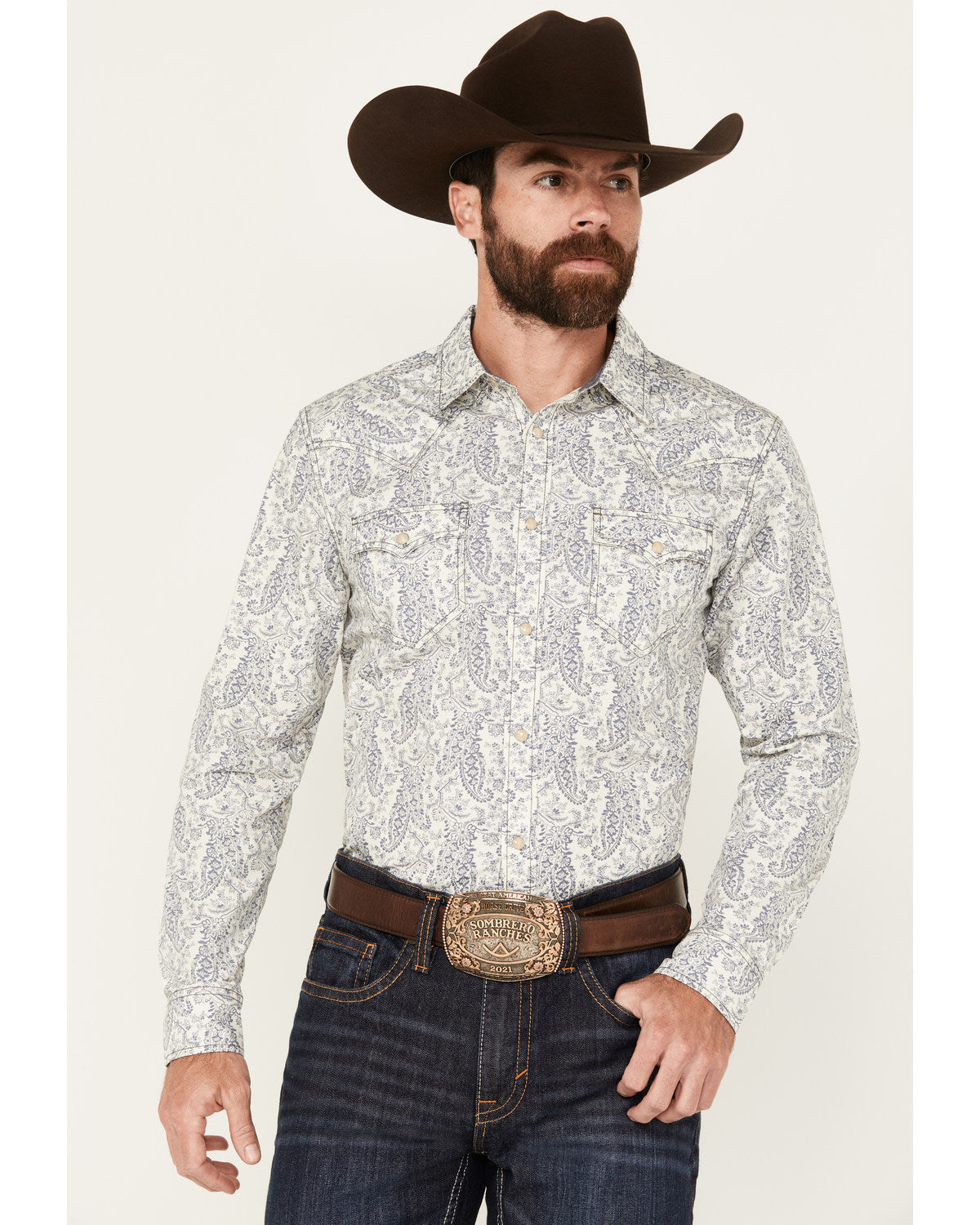 Men's Dagget Paisley Print Long Sleeve Snap Western Shirt - | Cody James Clothing|Sale