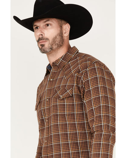 Men's Rusty Nail Plaid Print Long Sleeve Snap Western Flann | Cody James Clothing|Sale