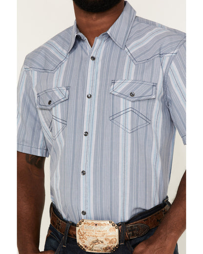 Men's Springs Vertical Stripe Short Sleeve Snap Western Shi | Cody James Clothing|Sale