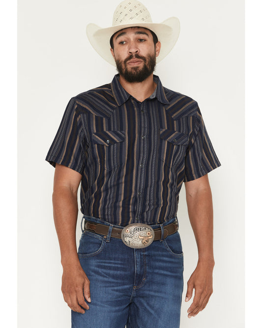 Men's Highland Rim Striped Print Short Sleeve Snap Western | Cody James Clothing|Sale