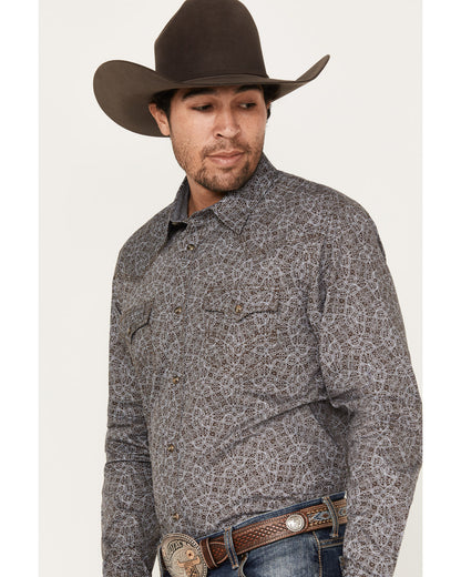 Men's Down Range Medallion Print Long Sleeve Western Snap S | Cody James Clothing|Sale