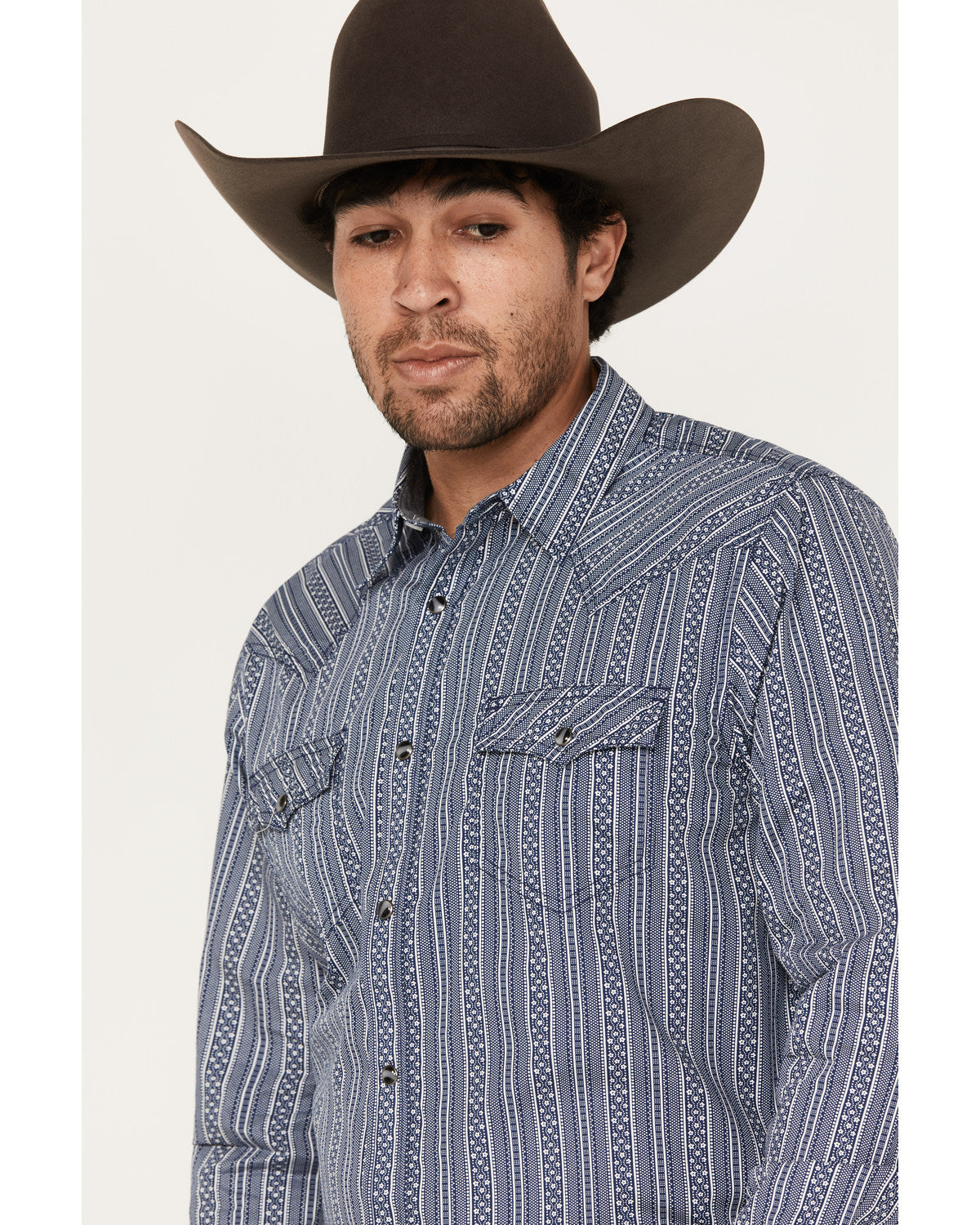 Men's Born N Raised Striped Long Sleeve Snap Western Shirt | Cody James Clothing|Sale