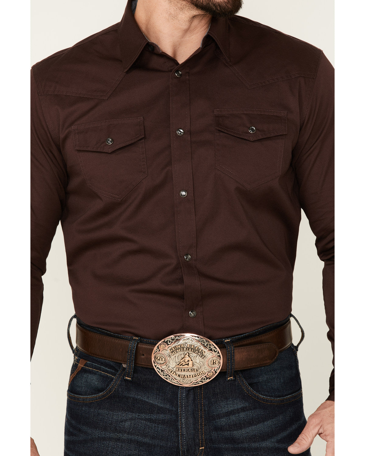 Men's Solid Treadstone Long Sleeve Pearl Snap Western Shirt | Cody James Clothing