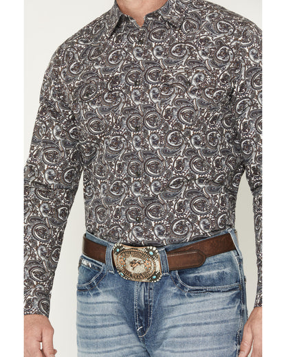Men's Mountain Ranger Paisley Print Long Sleeve Snap Wester | Cody James Clothing