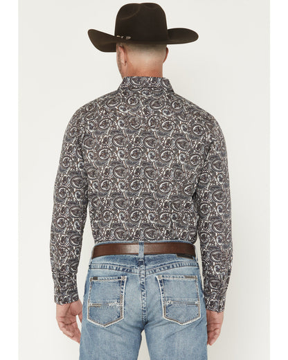 Men's Mountain Ranger Paisley Print Long Sleeve Snap Wester | Cody James Clothing