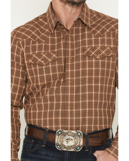 Men's Iron Oak Ranch Plaid Print Long Sleeve Snap Western S | Cody James Clothing