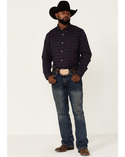 Core Brutus Dobby Geo Print Long Sleeve Button-Down Western | Cody James Clothing