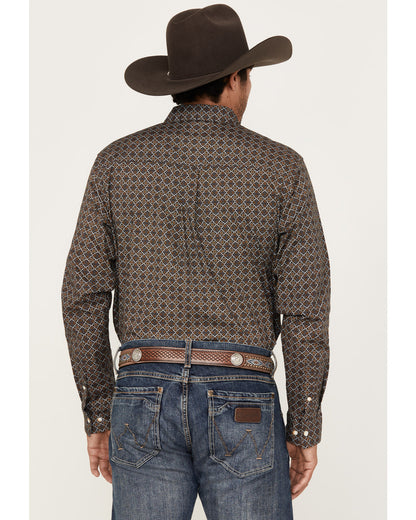 Men's Money Maker Print Long Sleeve Button-Down Western Shi | Cody James Clothing|Sale