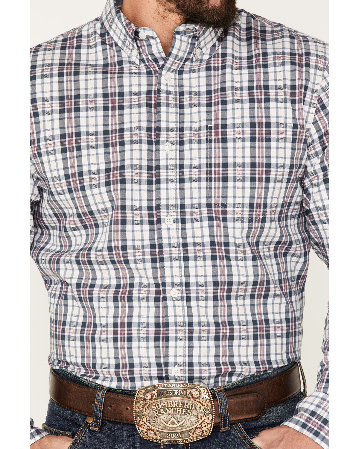Men's Tonight Small Plaid Print Button-Down Western Shirt | Cody James Clothing|Sale