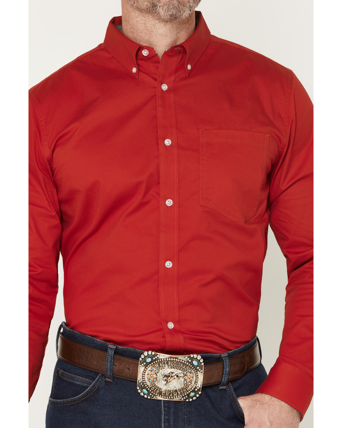Men's Performance Twill Solid Long Sleeve Button-Down Stret | Cody James Clothing|Sale