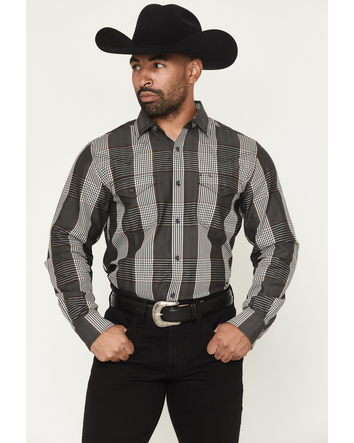 Black 1978® Men's Ace Plaid Print Long Sleeve Button-Down W | Cody James Clothing
