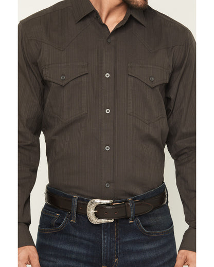 Black 1978® Men's Cluny Tonal Striped Long Sleeve Button-Do | Cody James Clothing